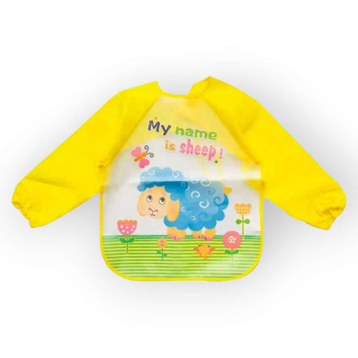 Picture of APRON SMALL YELLOW WITH LONG SLEEVES 35X40CM